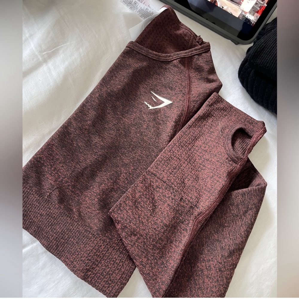 Gymshark Cherry Brown Vital Crop Top